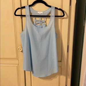 Light blue tank blouse